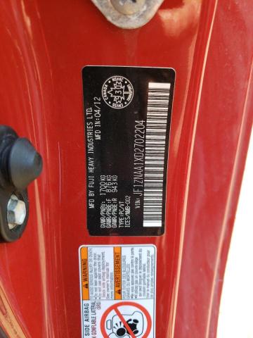 JF1ZNAA1XD2702204 - 2013 TOYOTA SCION FR-S 红色 照片 12