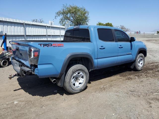 3TMCZ5ANXKM213838 - 2019 TOYOTA TACOMA DOUBLE CAB BLUE photo 3