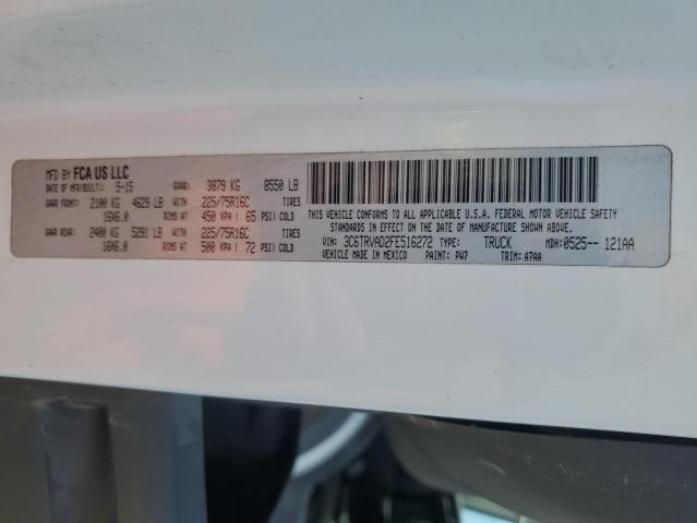 3C6TRVAD2FE516272 - 2015 RAM PROMASTER 1500 STANDARD თეთრი ფოტო 13