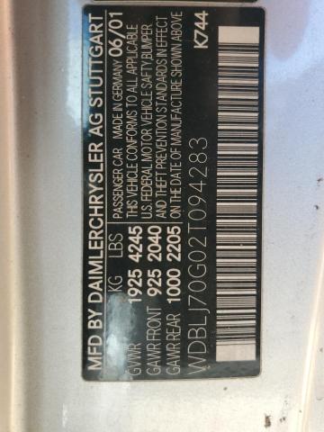 WDBLJ70G02T094283 - 2002 MERCEDES-BENZ CLK 430 SILVER photo 12