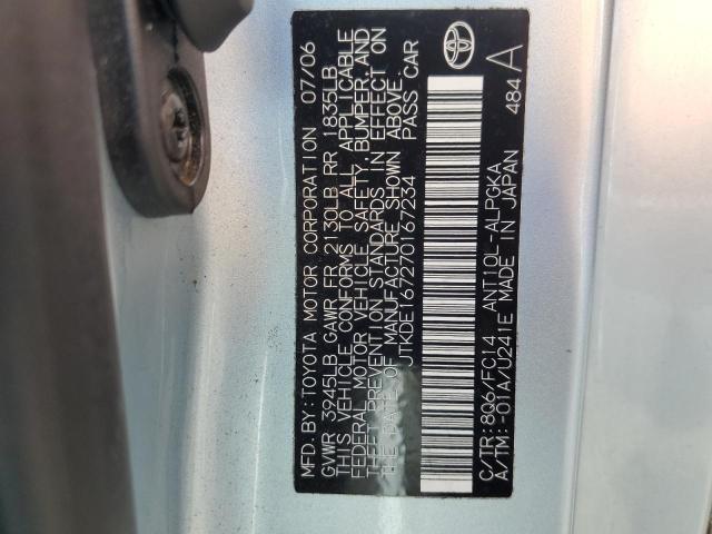 JTKDE167270167234 - 2007 TOYOTA SCION TC 蓝色 照片 12