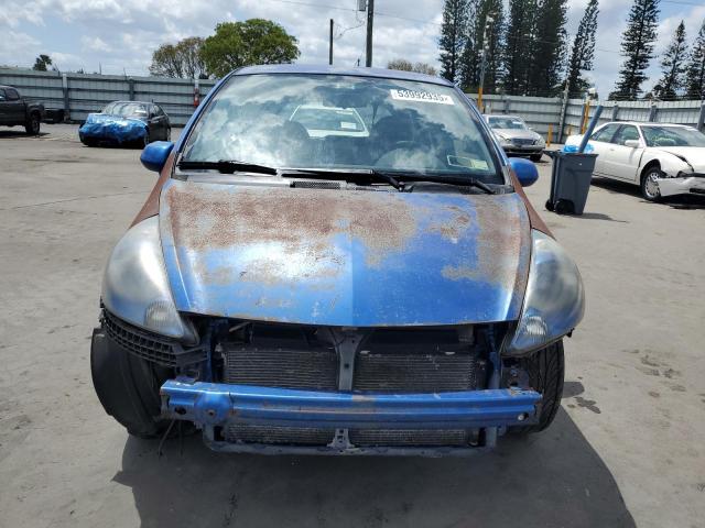 JHMGD38687S014318 - 2007 HONDA FIT S Blau Foto 5