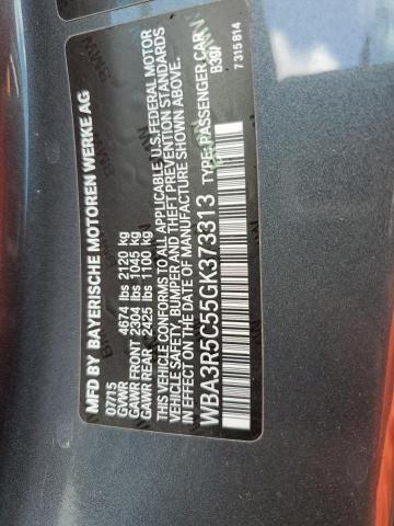 WBA3R5C55GK373313 - 2016 BMW 435 XI GRAY photo 13