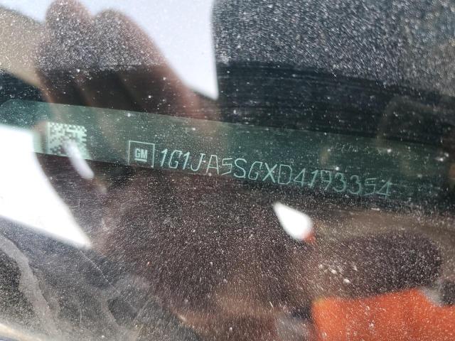 1G1JA5SGXD4193354 - 2013 CHEVROLET SONIC LS 银色 照片 12