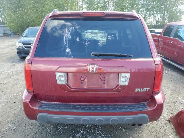 2HKYF18475H536436 - 2005 HONDA PILOT EX RED photo 6