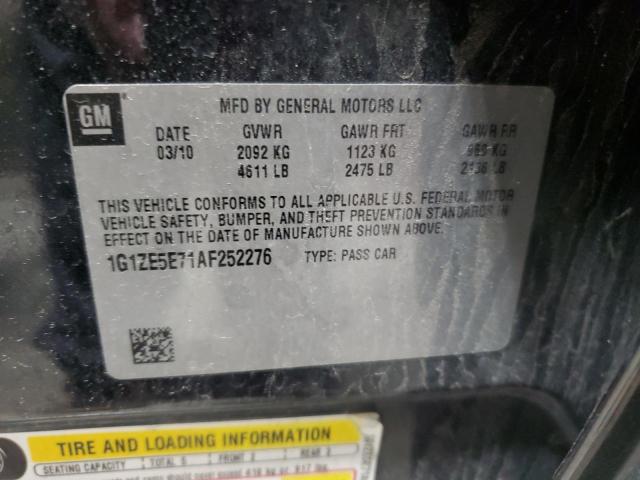 1G1ZE5E71AF252276 - 2010 CHEVROLET MALIBU LTZ შავი ფოტო 12