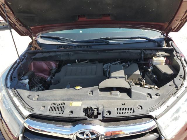 5TDKKRFHXFS081700 - 2015 TOYOTA HIGHLANDER XLE Bordo foto 12