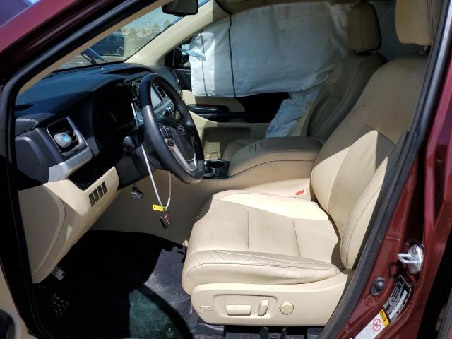 5TDKKRFHXFS081700 - 2015 TOYOTA HIGHLANDER XLE Bordo foto 7