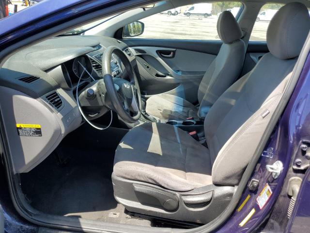 5NPDH4AE1EH533268 - 2014 HYUNDAI ELANTRA SE BLUE photo 7