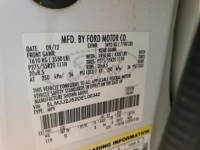 5LMJJ2J52DEL00342 - 2013 LINCOLN NAVIGATOR CREAM photo 13