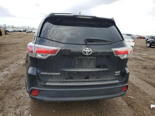 5TDJKRFH0GS277075 - 2016 TOYOTA HIGHLANDER XLE BLACK photo 6