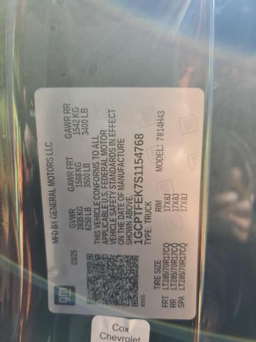 1GCPTFEK7S1154768 - 2025 CHEVROLET COLORADO ZR2 BLACK photo 13