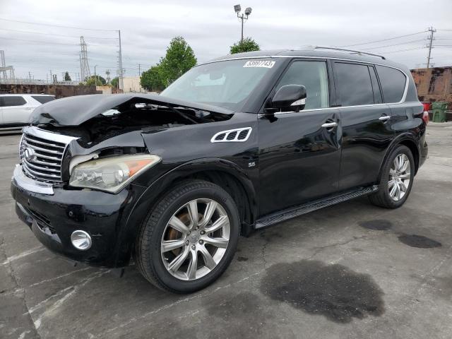 JN8AZ2ND4E9751255 - 2014 INFINITI QX80 BLACK photo 1