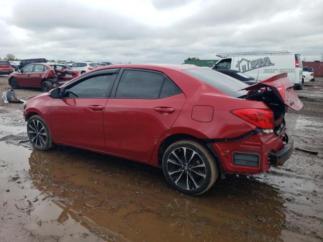 2T1BURHE4HC749841 - 2017 TOYOTA COROLLA L RED photo 2