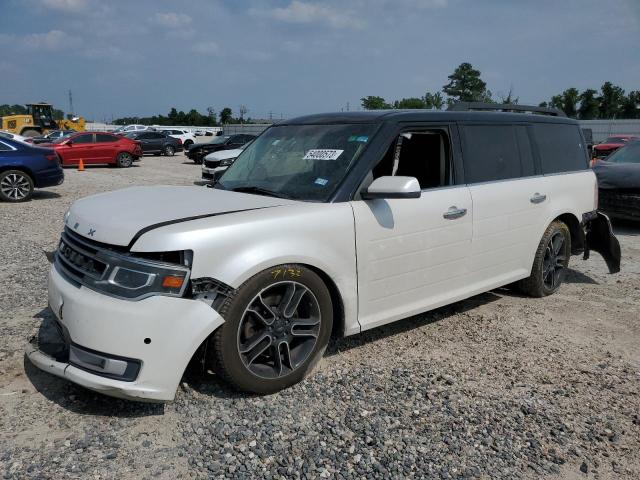 2FMGK5D86EBD10337 - 2014 FORD FLEX LIMITED WHITE photo 1