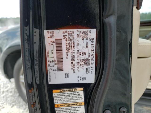 5LMEU88H24ZJ15941 - 2004 LINCOLN AVIATOR 黑色 照片 13