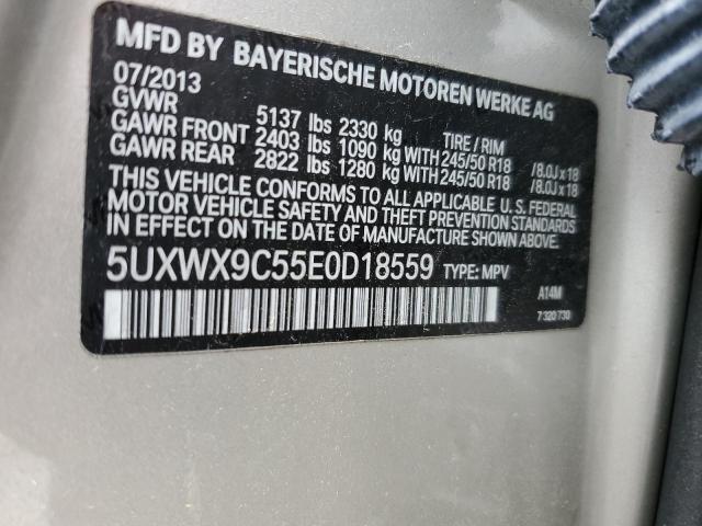 5UXWX9C55E0D18559 - 2014 BMW X3 XDRIVE28I BEIGE photo 13
