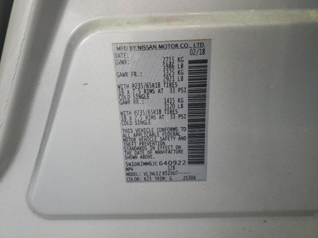 5N1DR2MM6JC640922 - 2018 NISSAN PATHFINDER S Күміс фото 14