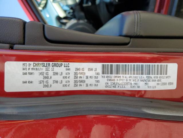 1C4RJFAG4DC639778 - 2013 JEEP GRAND CHER LAREDO RED photo 14