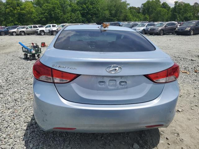 KMHDH4AE2CU346152 - 2012 HYUNDAI ELANTRA GLS BLUE photo 6