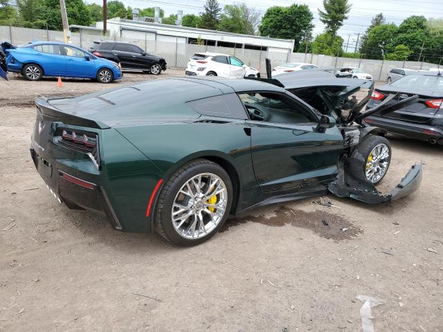 1G1YD2D77E5105809 - 2014 CHEVROLET CORVETTE STINGRAY 2LT GREEN photo 3