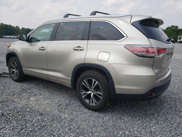 5TDJKRFH6GS501336 - 2016 TOYOTA HIGHLANDER XLE Gold Foto 2