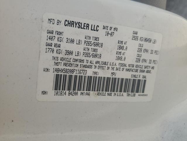 1A8HX58208F116723 - 2008 CHRYSLER ASPEN LIMITED WHITE photo 13