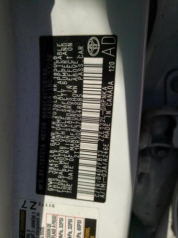 2T1KR30E37C648685 - 2007 TOYOTA COROLLA MA XR WHITE photo 12