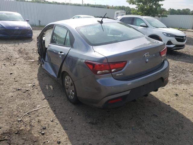 3KPA24AD1LE298772 - 2020 KIA RIO LX GRAY photo 3