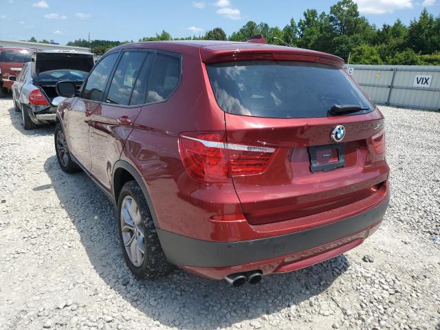 5UXWX7C5XCL736516 - 2012 BMW X3 XDRIVE35I RED photo 3