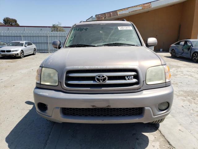 5TDZT38A32S123028 - 2002 TOYOTA SEQUOIA LIMITED GRAY photo 5