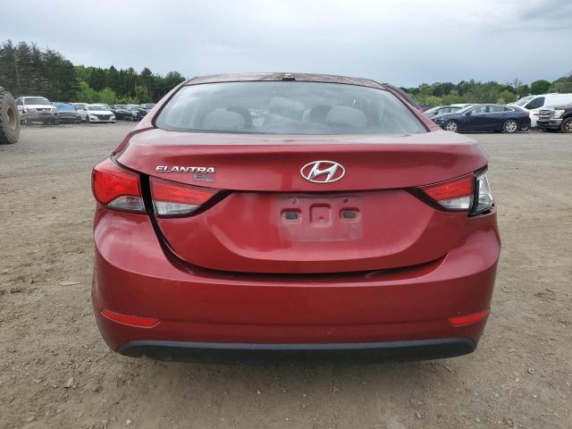 5NPDH4AE9GH676035 - 2016 HYUNDAI ELANTRA SE RED photo 6