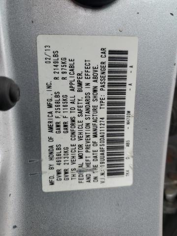 19UUA8F50DA011274 - 2013 ACURA TL TECH SILVER photo 12