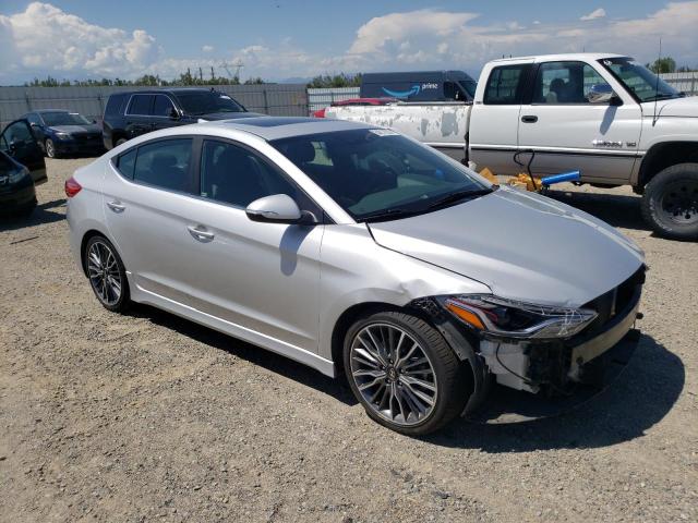 KMHD04LB5JU454899 - 2018 HYUNDAI ELANTRA SPORT SILVER photo 4