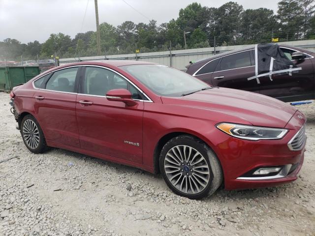 3FA6P0RU9HR295970 - 2017 FORD FUSION TITANIUM HEV RED photo 4