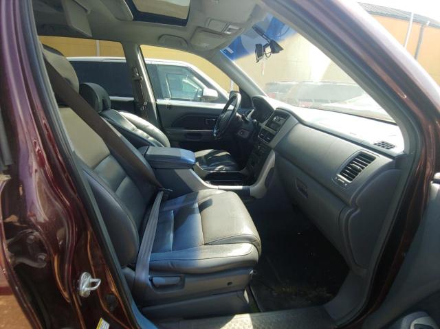 2HKYF18697H532313 - 2007 HONDA PILOT EXL MAROON photo 5