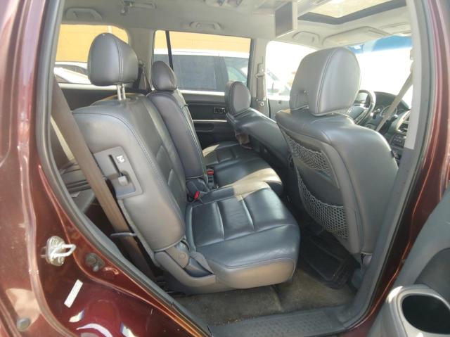2HKYF18697H532313 - 2007 HONDA PILOT EXL MAROON photo 6