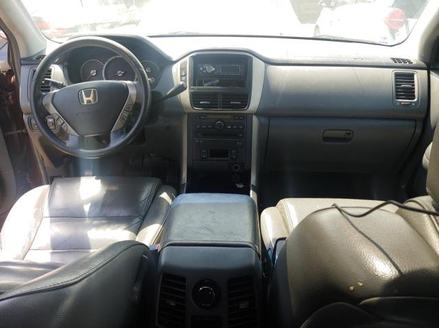 2HKYF18697H532313 - 2007 HONDA PILOT EXL MAROON photo 9