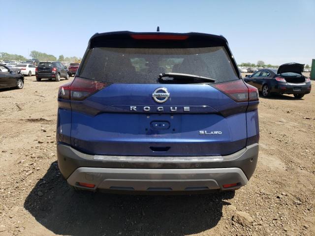 5N1AT3CB1MC837513 - 2021 NISSAN ROGUE SL BLUE photo 6