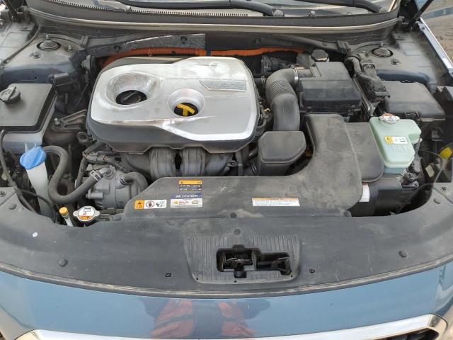 KMHE34L19GA022233 - 2016 HYUNDAI SONATA HYBRID BLUE photo 11