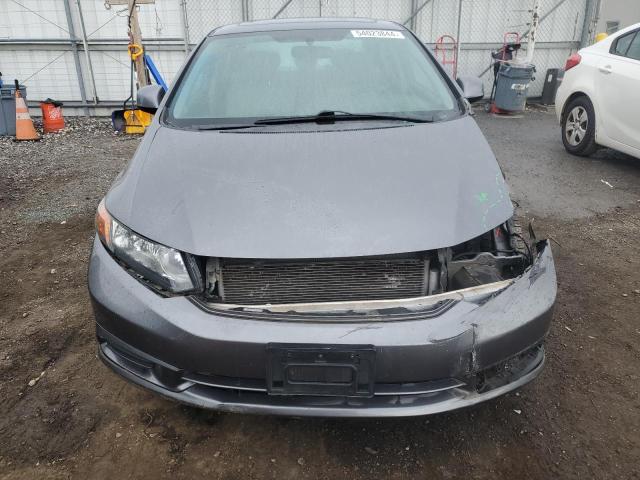 2HGFB2F9XCH316612 - 2012 HONDA CIVIC EXL GRAY photo 5