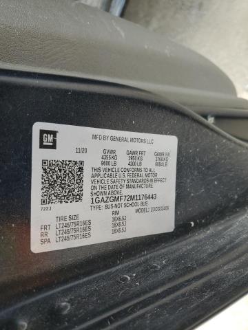 1GAZGMF72M1176443 - 2021 CHEVROLET EXPRESS G3 LT BLUE photo 13