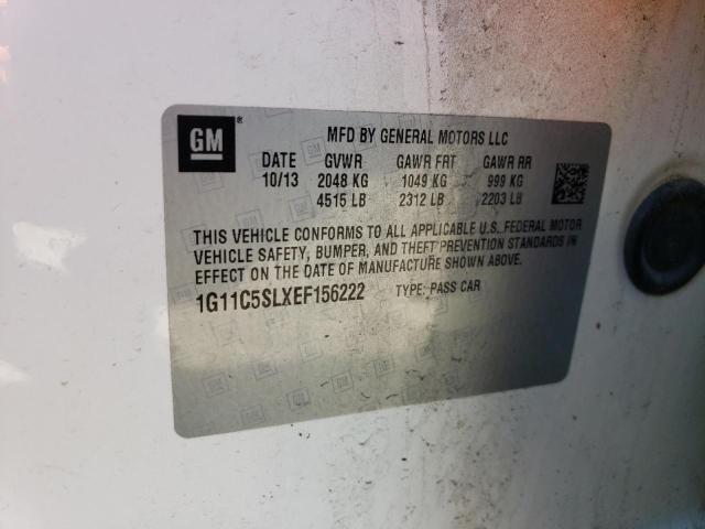 1G11C5SLXEF156222 - 2014 CHEVROLET MALIBU 1LT 黑色 照片 12