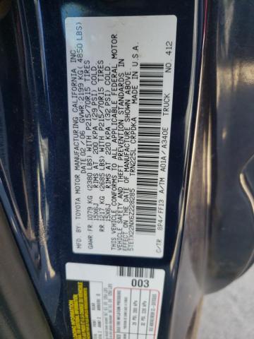 5TETX22NX6Z228285 - 2006 TOYOTA TACOMA ACCESS CAB Mavi foto 10