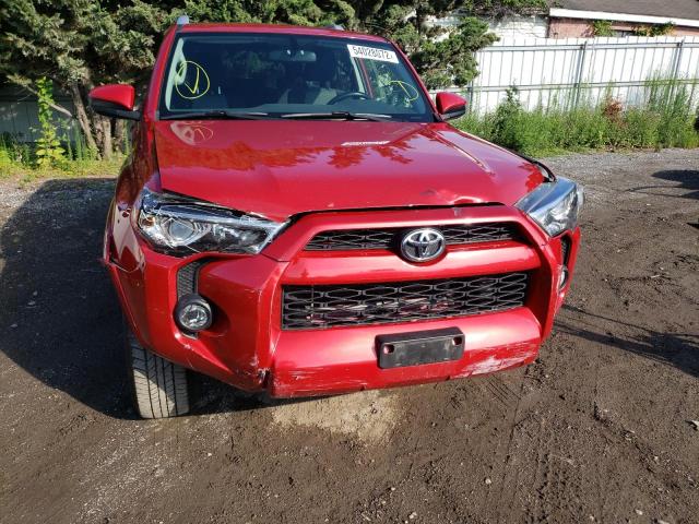 JTEBU5JR2G5327452 - 2016 TOYOTA 4RUNNER SR5/SR5 PREMIUM RED photo 9