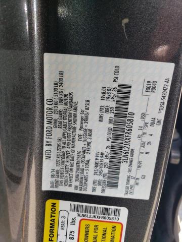 3LN6L2JKXFR605810 - 2015 LINCOLN MKZ GRAY photo 12