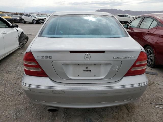 WDBRF40JX4F546179 - 2004 MERCEDES-BENZ C 230K SPORT SEDAN SILVER photo 6