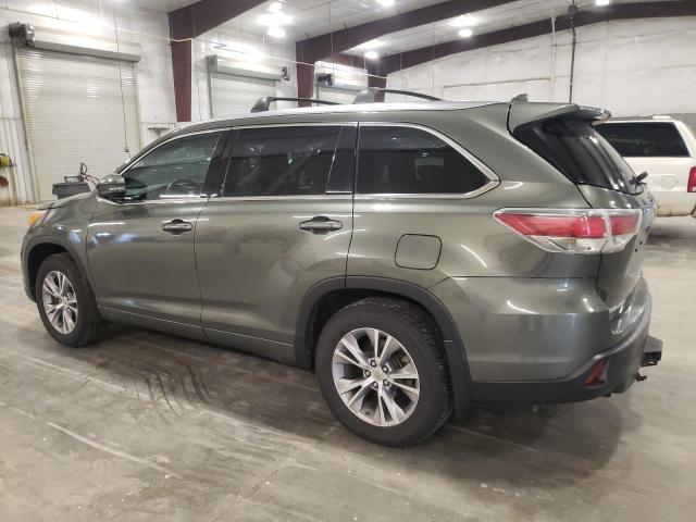 5TDJKRFH1ES038809 - 2014 TOYOTA HIGHLANDER XLE 绿色 照片 2