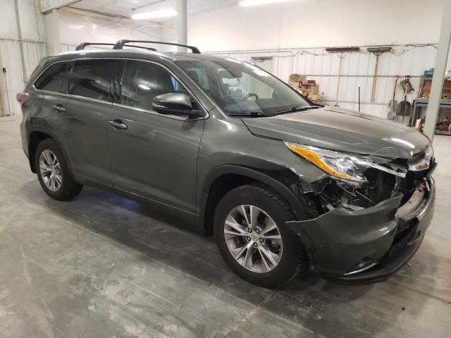 5TDJKRFH1ES038809 - 2014 TOYOTA HIGHLANDER XLE 绿色 照片 4