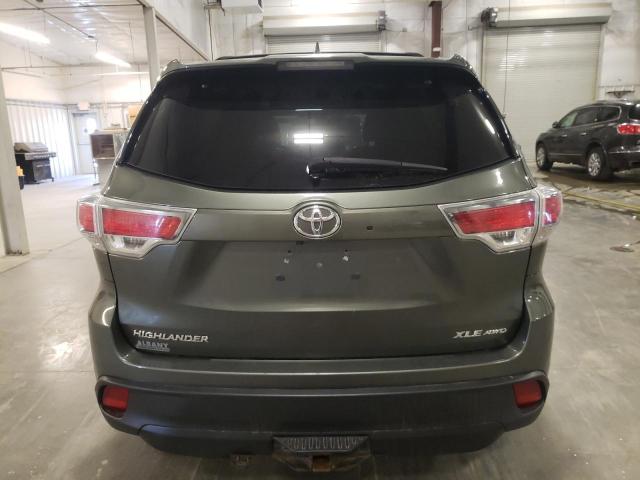 5TDJKRFH1ES038809 - 2014 TOYOTA HIGHLANDER XLE 绿色 照片 6